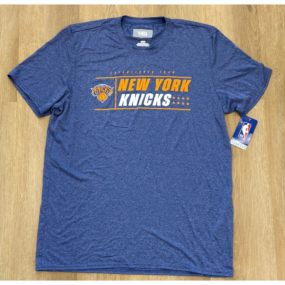 NWT Kids NBA New York Knicks Lightweight Tee - Youth Large -  Blue Heather